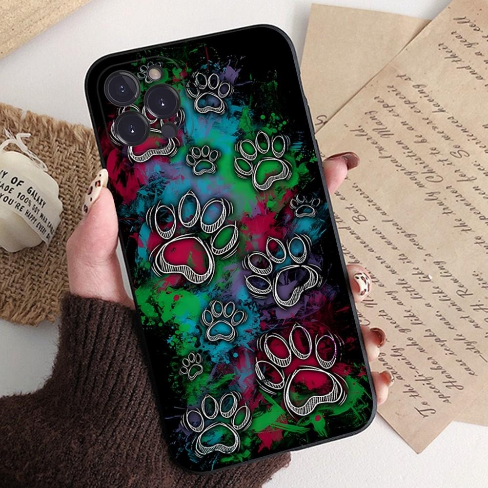 Cute Dog Paw Phone Case Silicone Soft for iphone 15 14 13 12 11 Pro Mini XS MAX 8 7 6 Plus X XS XR Cover