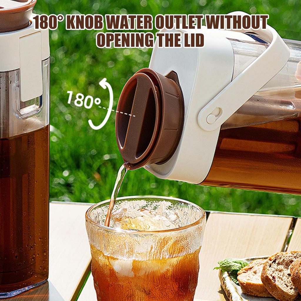 Cold Brew Coffee Pot 1000ml Iced Coffee Maker Cold Brew Jar Leak Proof Container Cold Brewed Fruit Tea Pot
