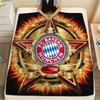 1PC FC Bayern Munchen Patterned Flannel Blanket Suitable For All Seasons for Home Decor Warmth and Comfort Gifts Holiday Present