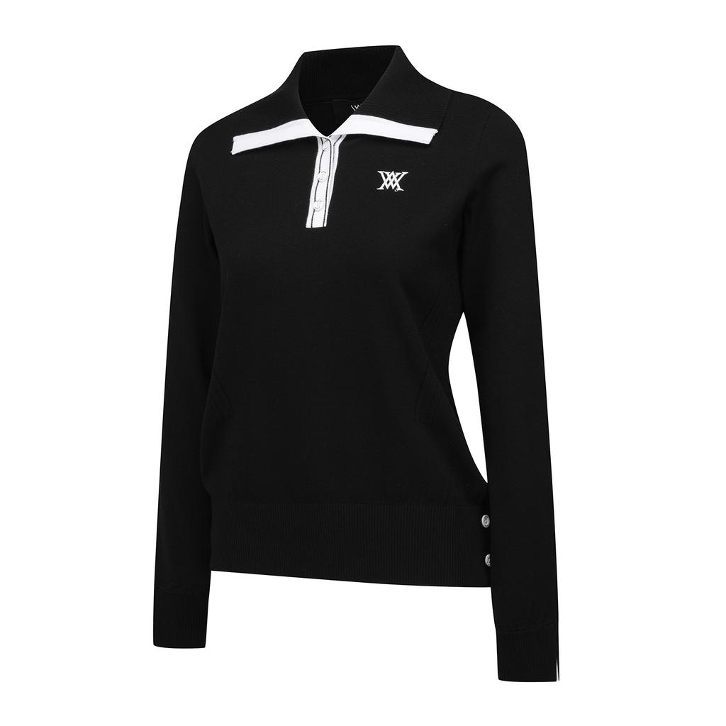 ANEW GOLF Women Sp Collar Point Sweater_Bk
