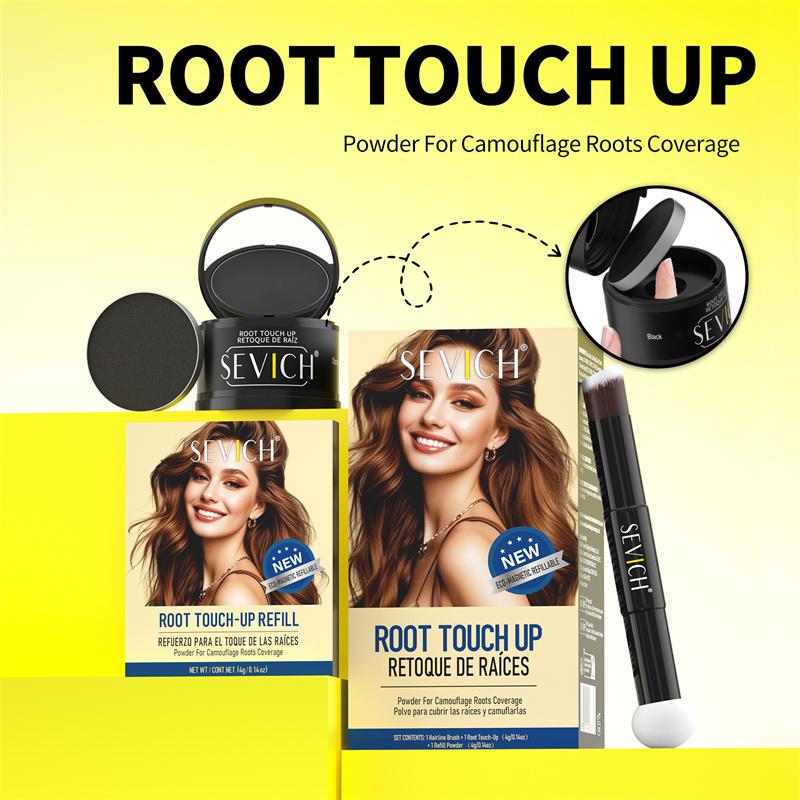 Poudre pour la ligne capillaire Correcteur Couverture Temporaire des Racines de Cheveux Contrôle des Bords de la Ligne Capillaire Couverture des Cheveux Gris Poudre Ombre pour la Ligne Capillaire Instantanément