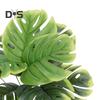 Artificial Monstera Leaves Vivid Fresh Keeping 9 Forked Fake Potted Green Plant Leaves Party Supplies