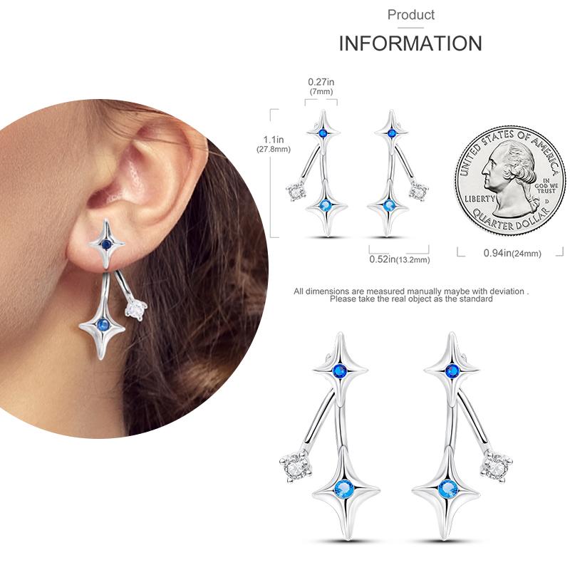 NEW Round Original CZ Hoop Earrings Heart U Shape Moon Star Unicorn Earring for Women Party Engagement Jewelry Gift