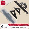 Metal Geometry Ruler Set