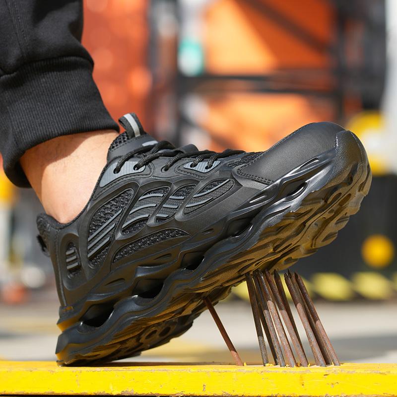 New Fashion lightweight men work safety shoes sneakers steel toe cap wear-resistant outdoor industrial safety footwear boots
