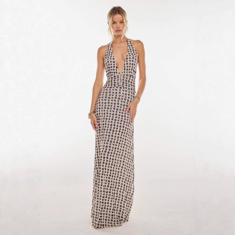 European & American Style Backless Slim Halter Dress - Spring/Summer Fashion
