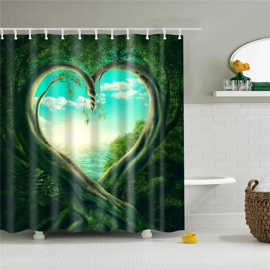 

Garden Flower Plant Country Road Creek Shower Curtains Bathroom Curtain Frabic Waterproof Polyester Bath Curtain With Hooks W60H190(CM)-1 Pcs