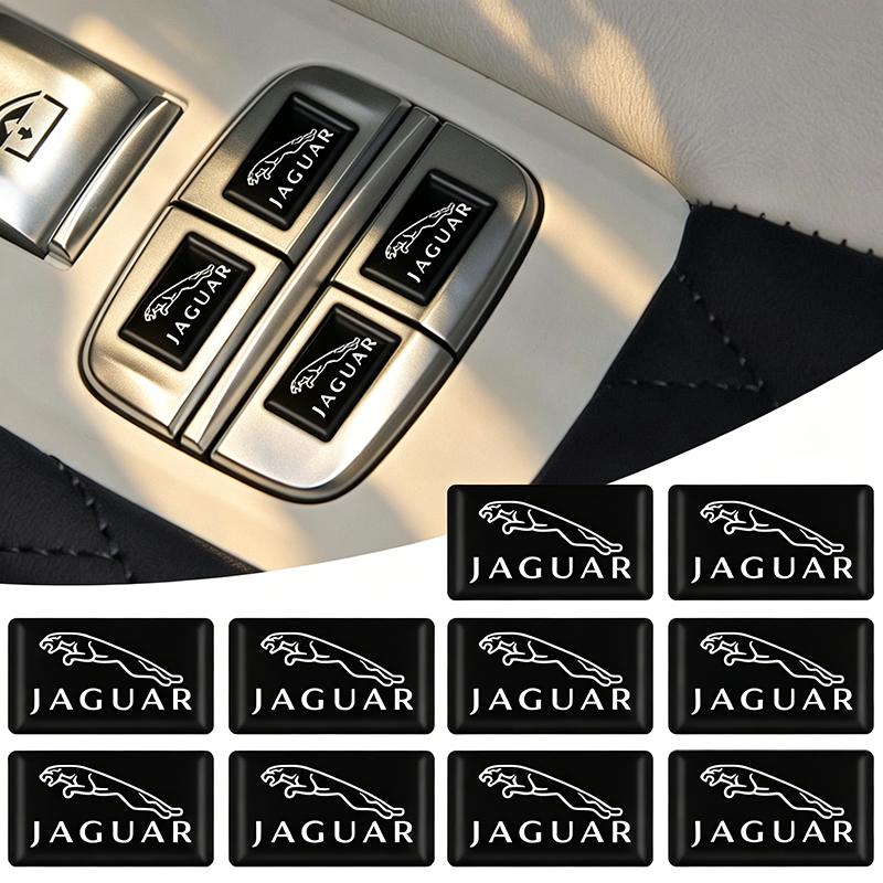 10st Bilratt Liten Dekal Dekoration Interiör Klistermärke För Jaguar XF XE XJ XJ8 X351 F Pace X Typ F Typ Halsband Tijera Kläder Nyckelring