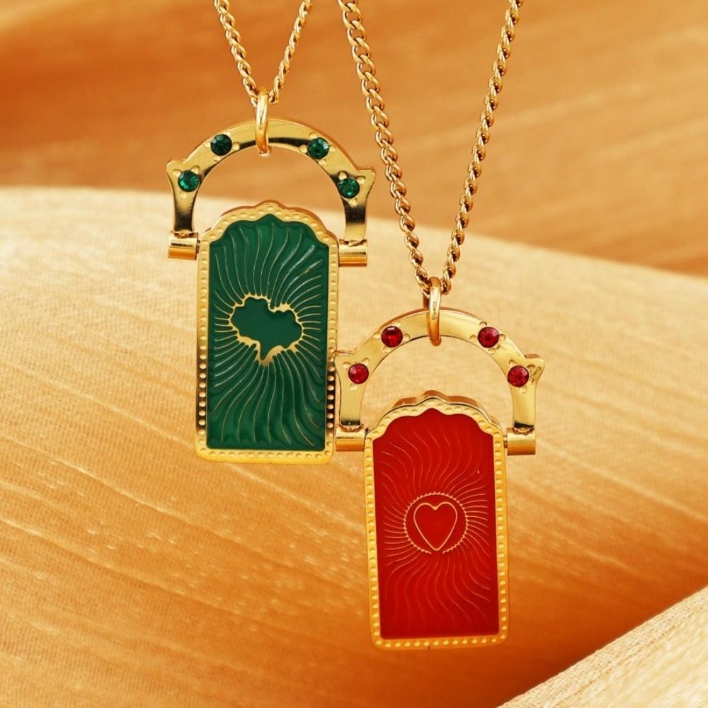 Gold-plated Women's Collarbone Chain Fashionable Y2K Neck Jewelry Card Pendant Necklace  Wedding