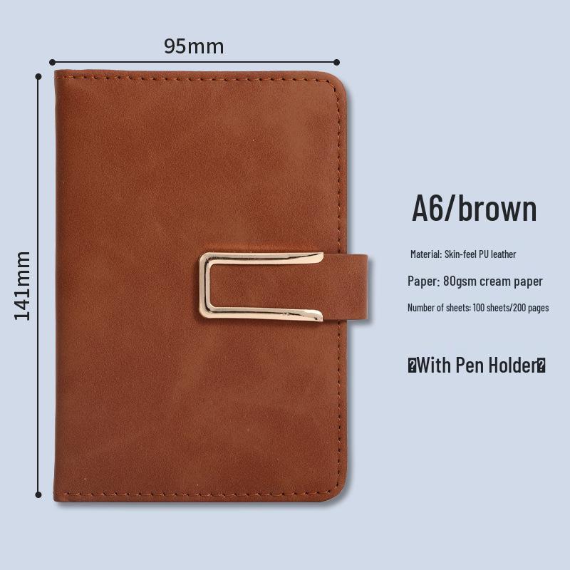 Individuelle Gestaltung eines A5-Notizblocks für das Büro mit Logo-Schnalle