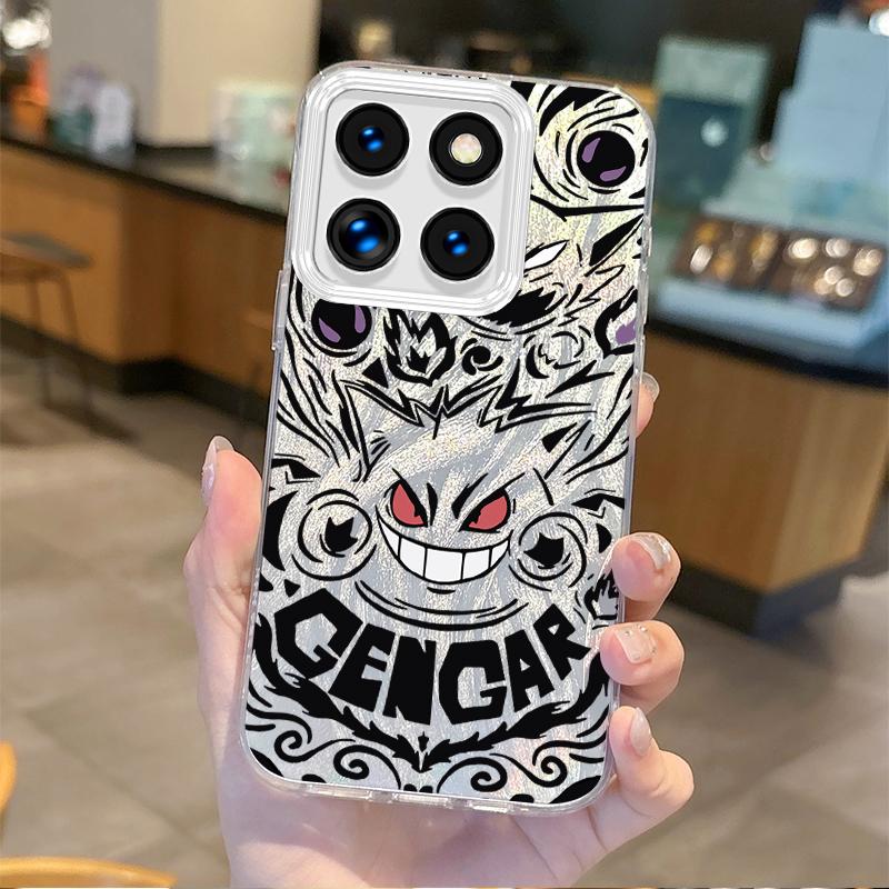 Pokemon Gengar Anime Cool Phone Case For Xiaomi Poco X6 X3 F6 M6 M4 Pro C61 13T 14T 11 Lite Feather Yarn Shockproof Matte Cover