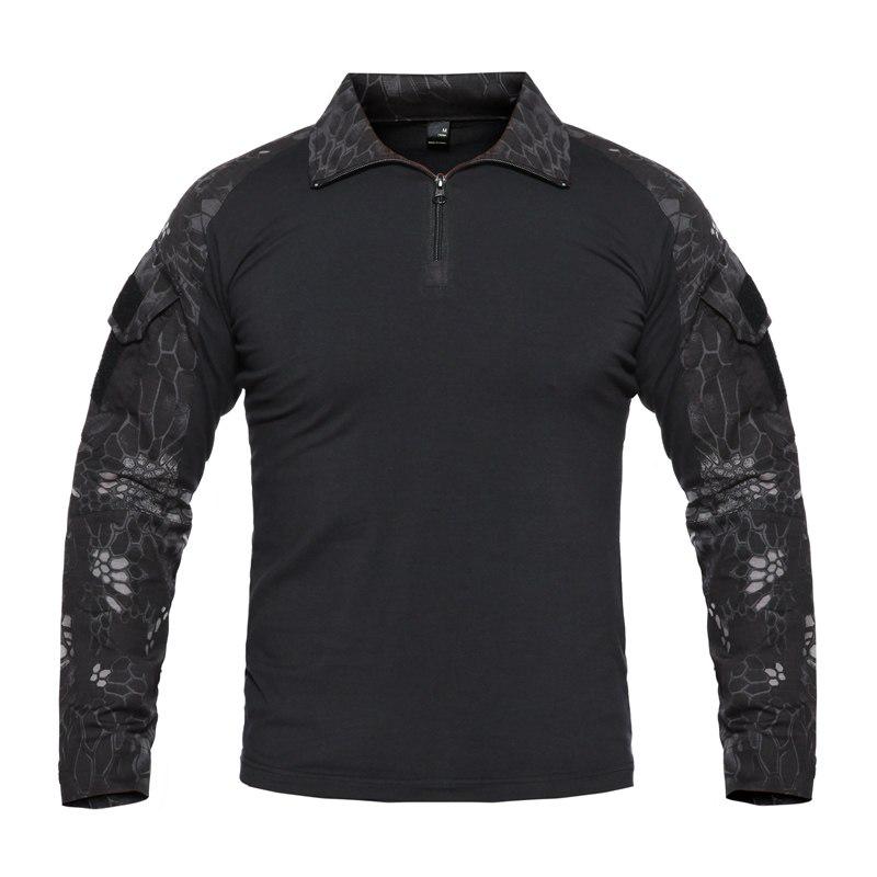 Army Combat Tactical T Shirt Outdoor Breathable Long Sleeve Shirts Camping Hiking Tops Hunting Clothes