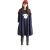 Plus Size Fleece-lined Maternity Sweatshirt Dress Set - Autumn/Winter 2023 Collection