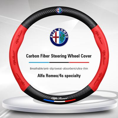 2026 Hot Alfa Romeo Alfa Romeo Car Steering Wheel Cover Car Interior Accessories For Giulietta Mito 159 Giulia Stelvio 156 147 T