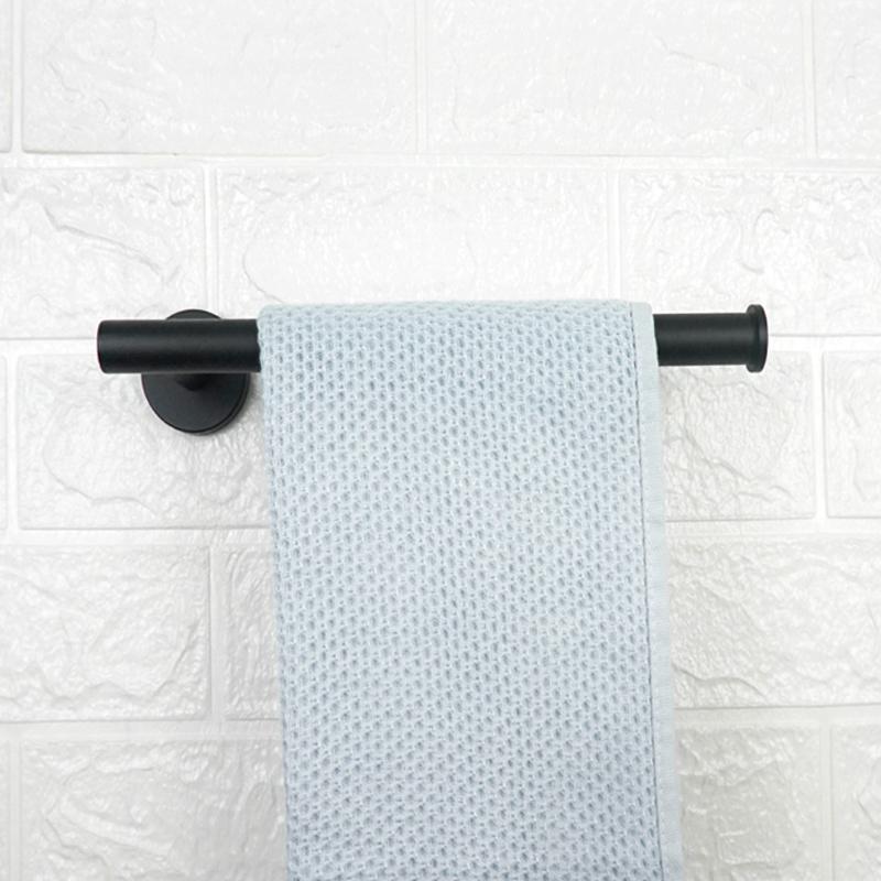 Matte Black Towel Bar Wall Mount Bathroom Accessories Set Toilet Paper Holder Hand Towel Coat Robe Hook Hanger Stainless Steel