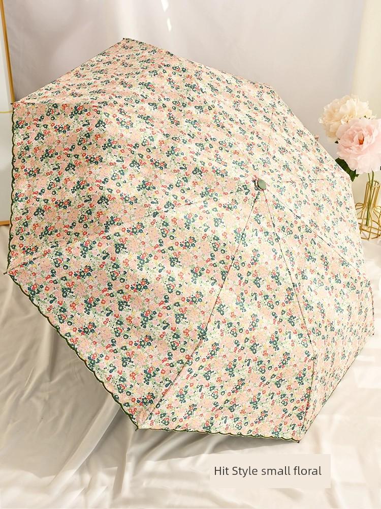 Full-Automatic Sun Umbrella Women's Dual-Use Retro Umbrella Automatic Shrink Parasol Women's UV Protection UPF50 +