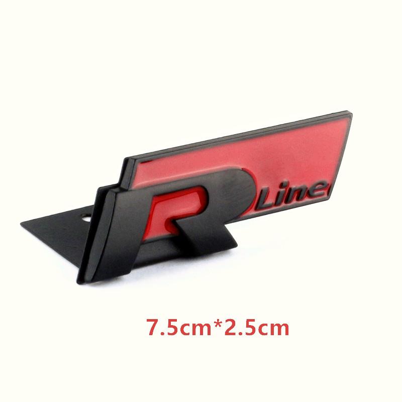 hsvrd1 2026 Hot For VOLKSWAGEN VW 3D Metal R Rline Emblem R line Badge Body Sticker For Volkswagen Golf Tiguan Touareg Polo GTI CC Pass
