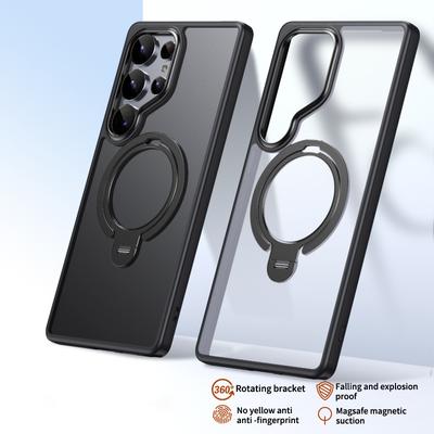 Pouzdro pro Samsung Galaxy S25 Ultra kompatibilní s matným zadním krytem MagSafe s stojánkem