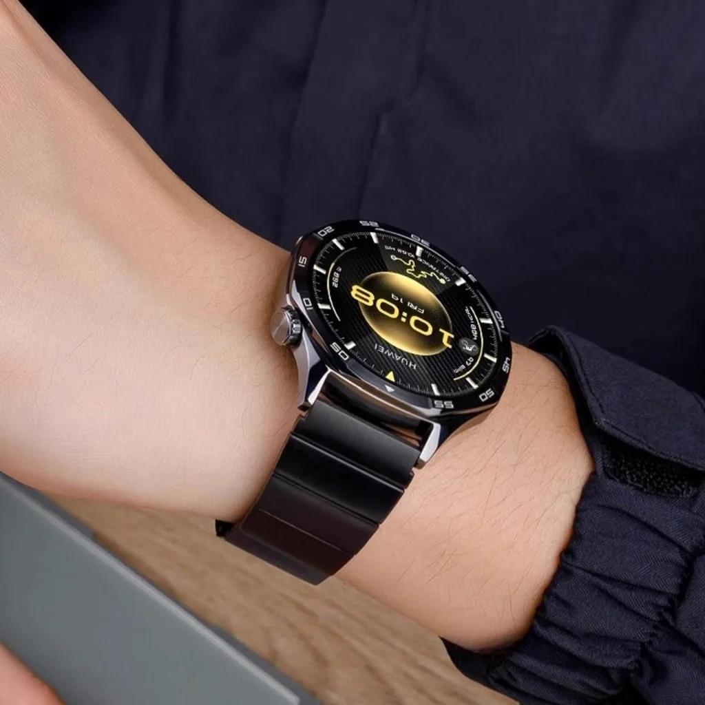 22mm Quick Fit Stainlesst Steel Strap for Huawei GT 6 46mm GT 6 Pro 46mm Titanium Business Men Side Detachable Band for Huawei W