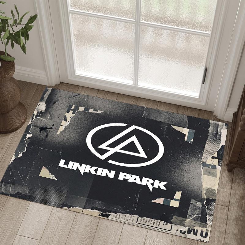 Linkin Park Design Crystal Velvet Carpet Cozy Non?Slip Printed Rug For Bedroom Living Room Entrance