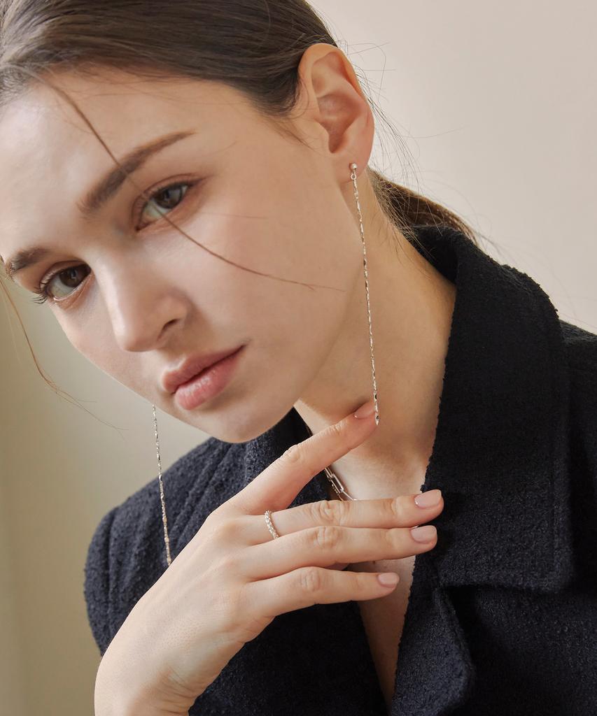 Dmoment Li Drop 925 Silver Earring