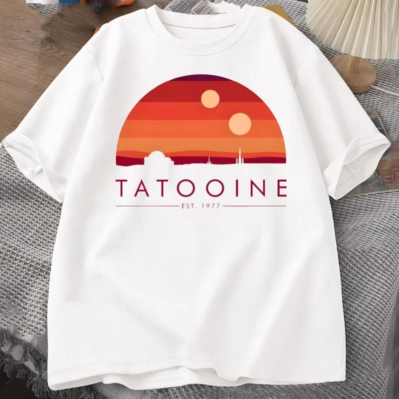 Tatooine Sunset T-Shirt Men s Women s Short Sleeve T Shirt Casual Print Cotton Tshirt Harajuku Streetwear Tee Tops XS