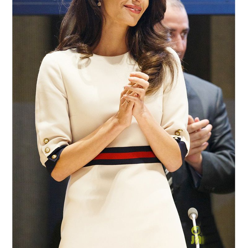 

Women s Clothing Princess Same Style round Neck Shirt with Half Sleeve Socialite Dress White S