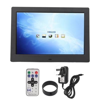 Ramă foto digitală LCD, ecran IPS Full View, HD, 1280x800, suport USB, negru, 10 inch, 100-240 V, priză UK