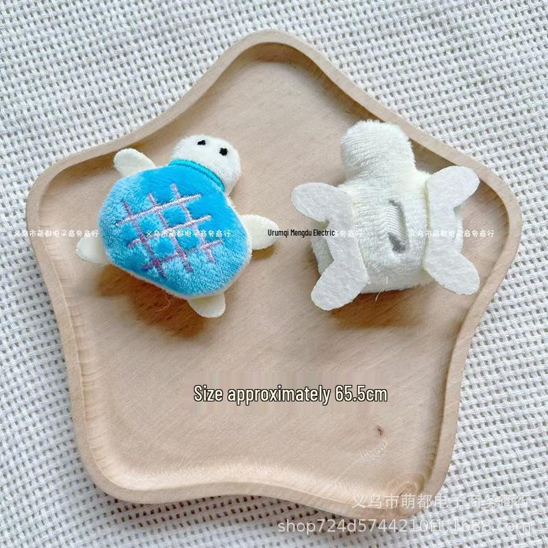 Adorable Turtle Plush Brooch Pendant for Kids' Bags & Clothes