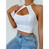 Basic women's clothing sexy solid color camisole short navel-baring slim fit top