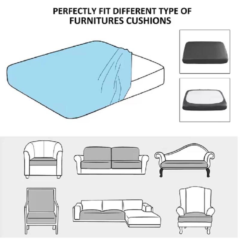 Bedruckter Milchseiden-Sofa-Sitzbezug Elastischer Sofabezug Schutz Couchbezug für Sofa Staubdicht Abnehmbarer Sofakissenbezug