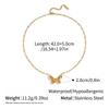 Yori Trendy Stainless Steel Butterfly Pendant Necklace Fashion Chic Sexy Jewelry Waterproof Wholesale Gift for Women New