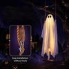 Idée Cadeau Rituel de Fête Décoration Fantôme Suspendu d'Halloween, Ornement à Suspendre Extérieur pour Jardin Porche Cour, Accessoires de Fête Résistants aux Intempéries Avant Effrayant