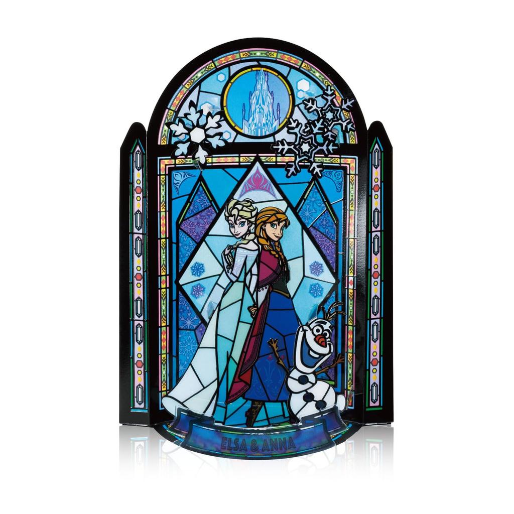 Kawada Kumitera Anna & Elsa (Stained Glass Design) 9 X 13 X 6 Cm, Ages 8 and Up, Craft Kit, Interior Design, KT-020