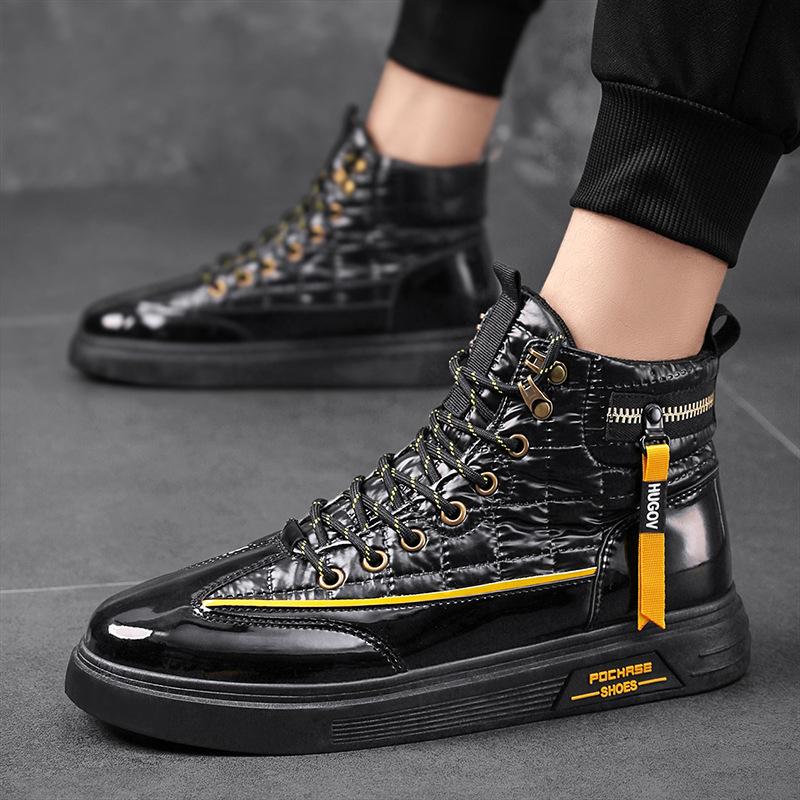 Autumn and winter new down cloth warm high-top board shoes student sports and leisure short boots