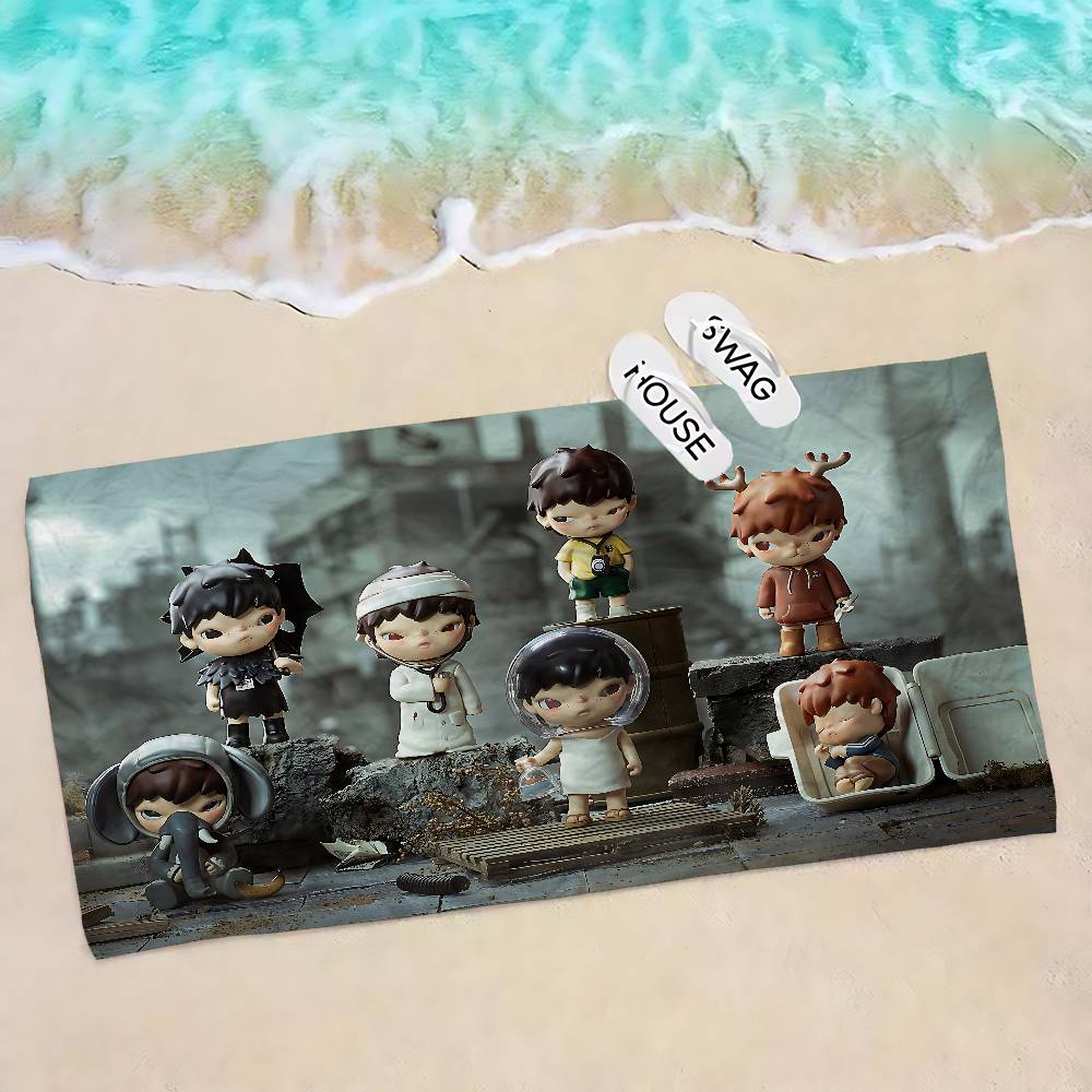 Cartoon H-HIRONOS Anime Beach Swimming Towel Soft Absorbent Washcloth Children's Gifts For Kids Travel Camping Gym