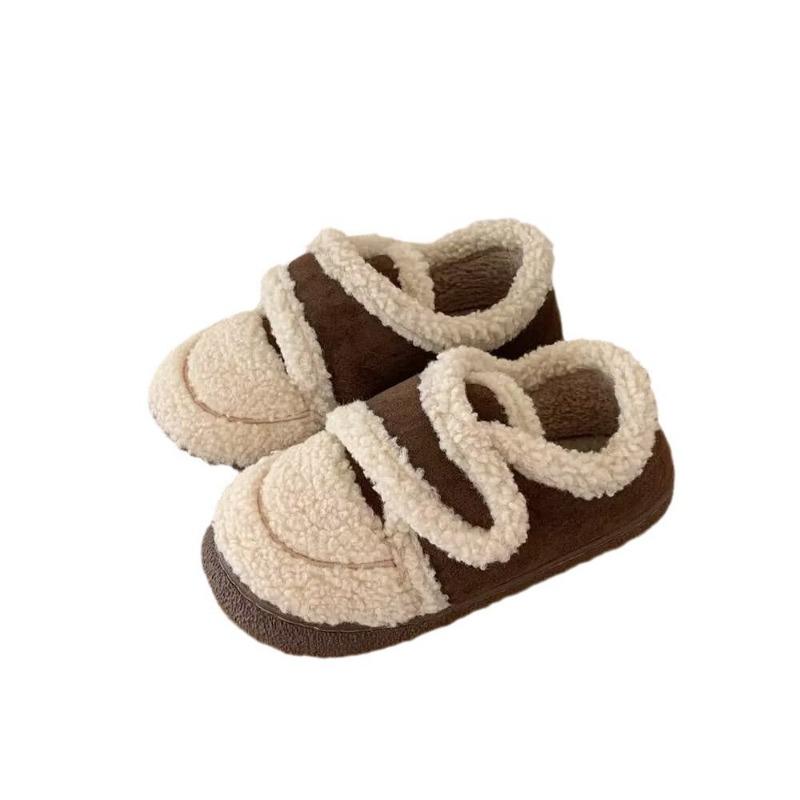 New confinement shoes women's winter outdoor wear indoor home bag heel warm plush cotton slippers women