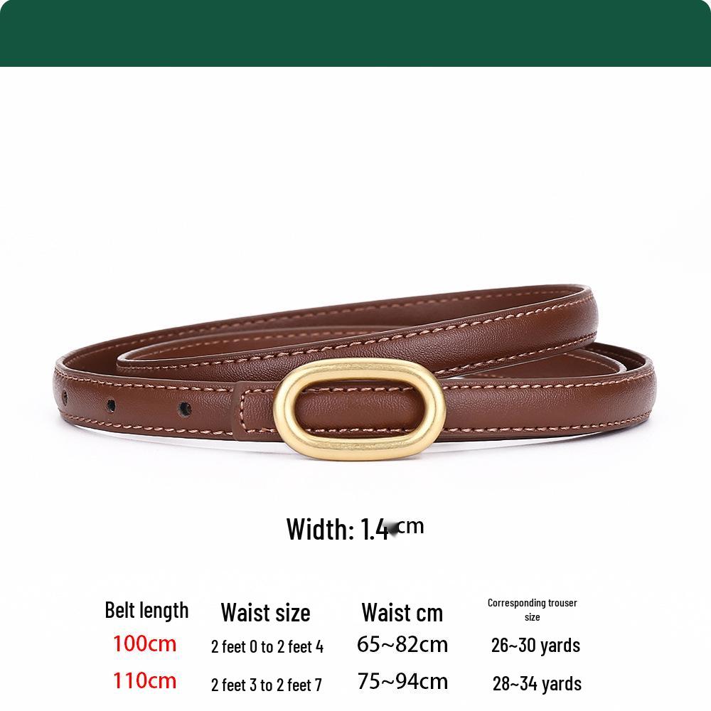Women's Fashionable Cowhide Waist Belt - High-End, Versatile Accessory