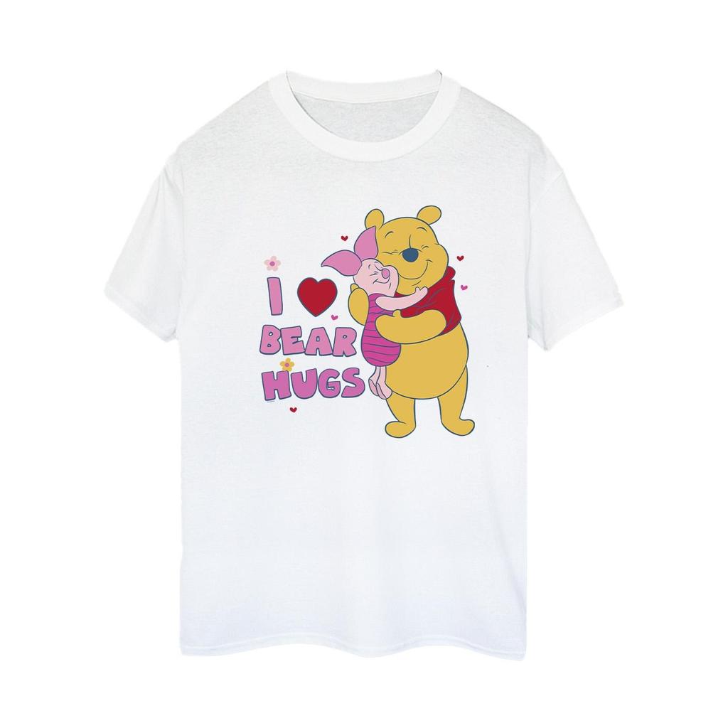 Disney Womens/Ladies Winnie The Pooh Big Bear Hugs Cotton Boyfriend T-Shirt