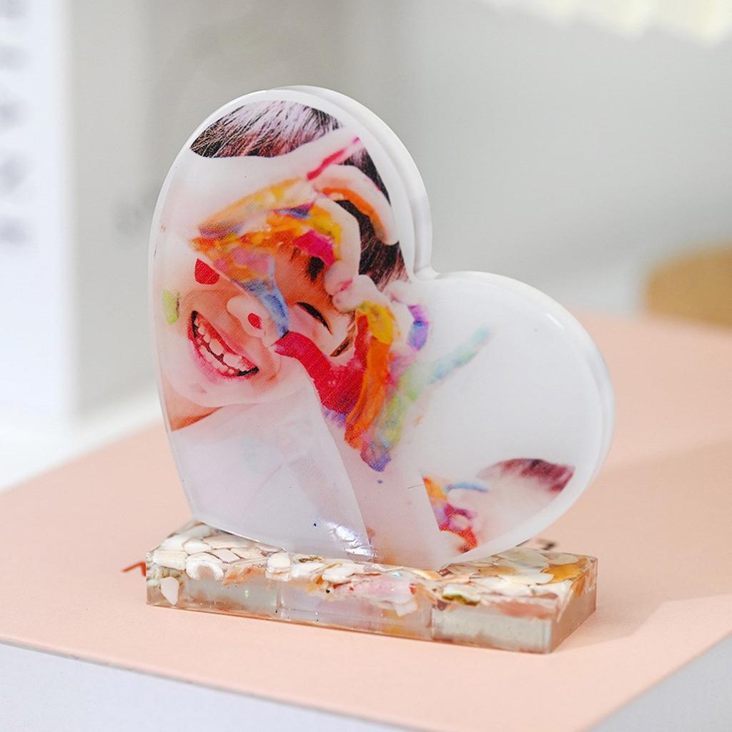 Home Decors Silicone Frame Mould DIY Heart Shaped Round Hexagon Photo Frame Decor Silicone Mold Set For Crafting