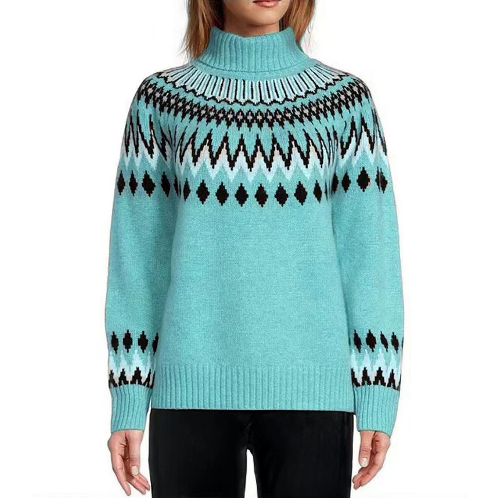 Damenpullover Strickpullover Rollkragen Langarmshirts Herbstmode