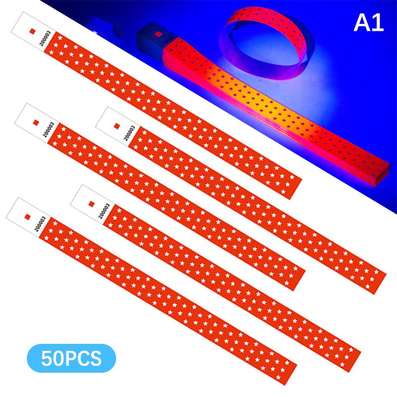 50/100 Stück Neon Stern Papier Armbänder Reißfest Einweg Event Armbänder Für Konzerte, Festivals, Partys, Feiertage