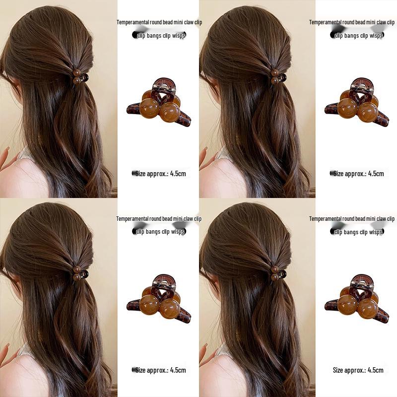 Clips de Păr cu Perle de Vară pentru Femei 2025: Nou Accesoriu Mic pentru Părul din Frunte, Semi-Prins