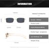 KLASSNUM Lightweight Square Metal Sunglasses UV400 Protection Gradient Lens Trendy Eyewear For Women Men Retro Style Sun Glasses