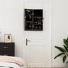 Jewelry Cabinet with Mirror Wall Mountable Black 30 X 8.5 X 67 Cm