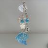 S 1 Piece 3D Ocean Fish Beaded Mobile Phone Charms Cute Keychains Lanyard Backpack Decoration Smartphone Accessory