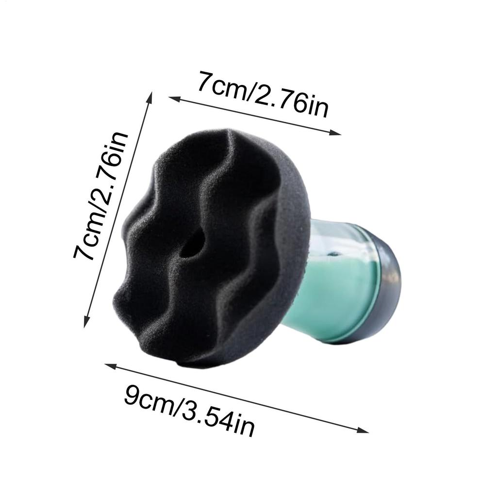 Tire Shine Applicator No-Drip Detailing Pad Portable Wheel Washing Applicator for Trim Care Rim Cleaning Car Truck Motorcycle