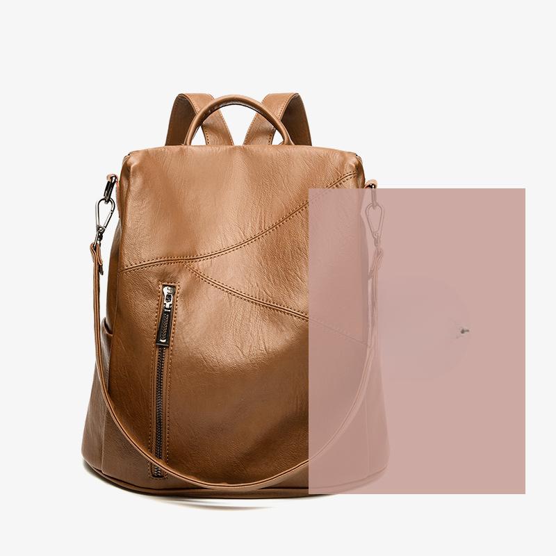 Rucksack Damen Sommer Weiches Leder Rucksack Freizeit Diebstahlsicher Reisetasche Mehrzweck