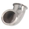 Sanitary Ferrule Elbow 90 Degree Pipe Fitting 304 Stainless Steel High Pressure Resistant Clamp Elbow