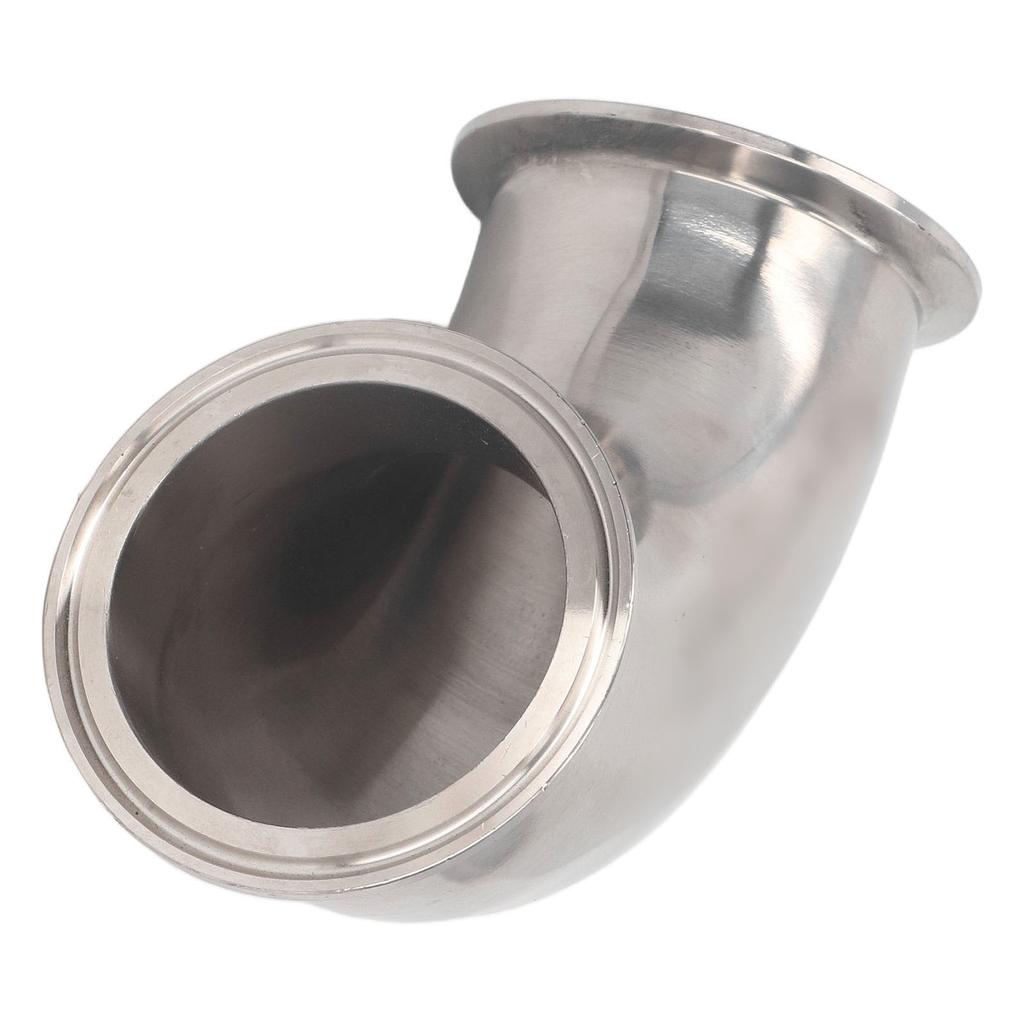 Sanitary Ferrule Elbow 90 Degree Pipe Fitting 304 Stainless Steel High Pressure Resistant Clamp Elbow